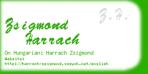 zsigmond harrach business card